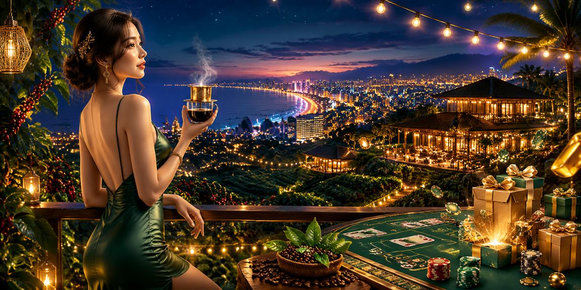 Sử dụng voucher casino trên di động ban đêm tại Hội An Việt Nam