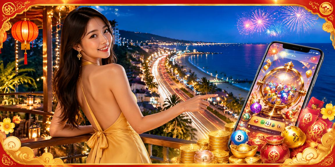 Người chơi xổ số và lô đề trực tuyến trên bãi biển Mũi Né với điện thoại di động